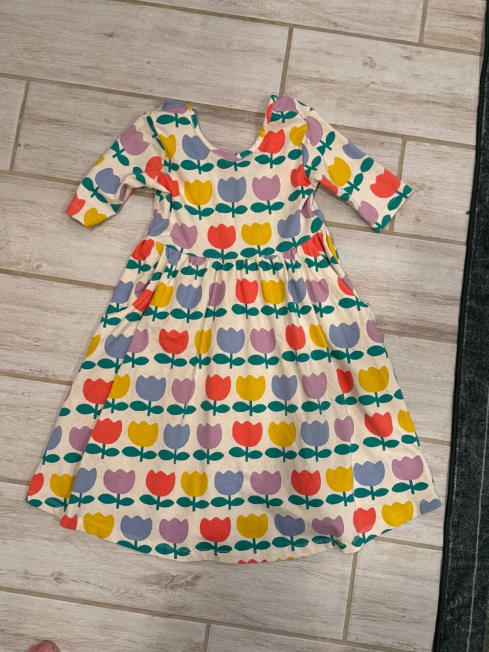 Hanna Andersson Colorful Tulip Twirl Dress Size 6-7 120
